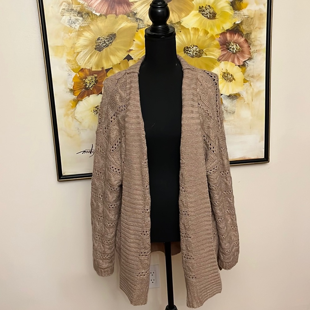 Tan Sonoma super soft Cardigan size L NWT